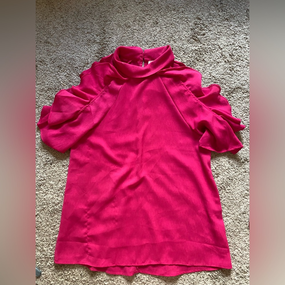 Pink ruffle shirt